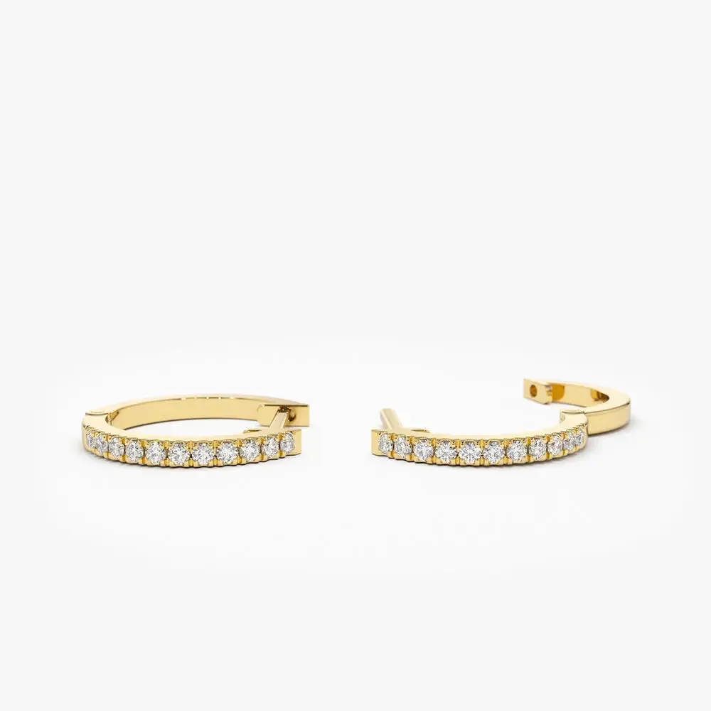 0.10CTW Diamond Hoop Earring