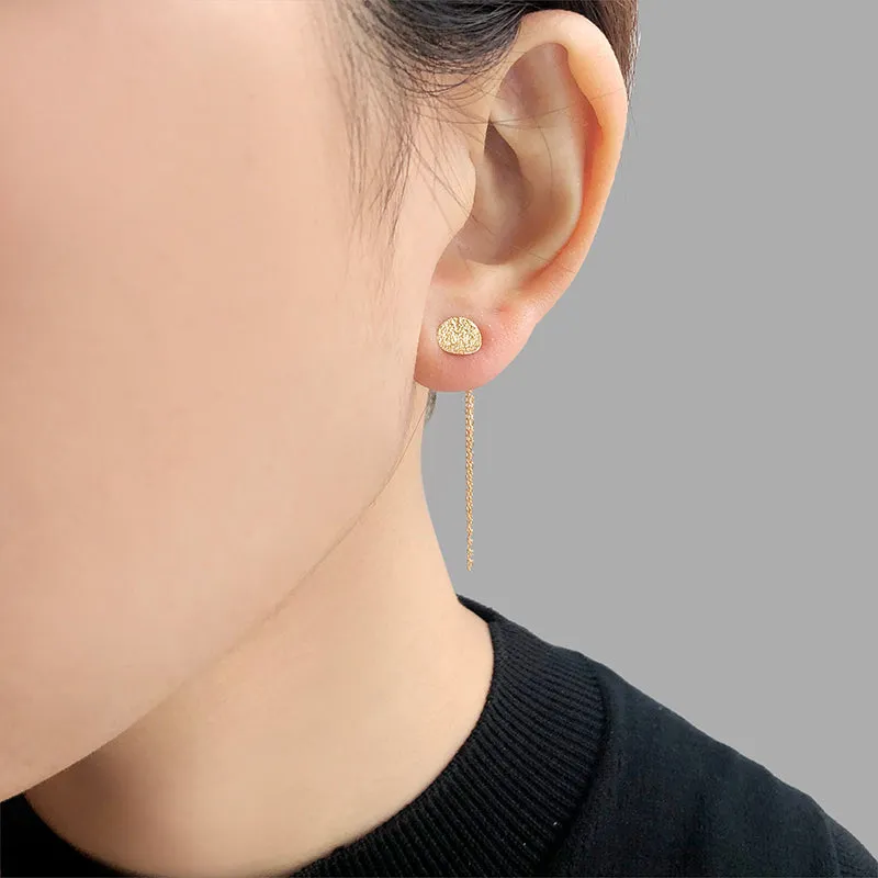 18K real 1.07g Gold Earrings