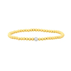 3MM Signature Bracelet with 14K Diamond Bead