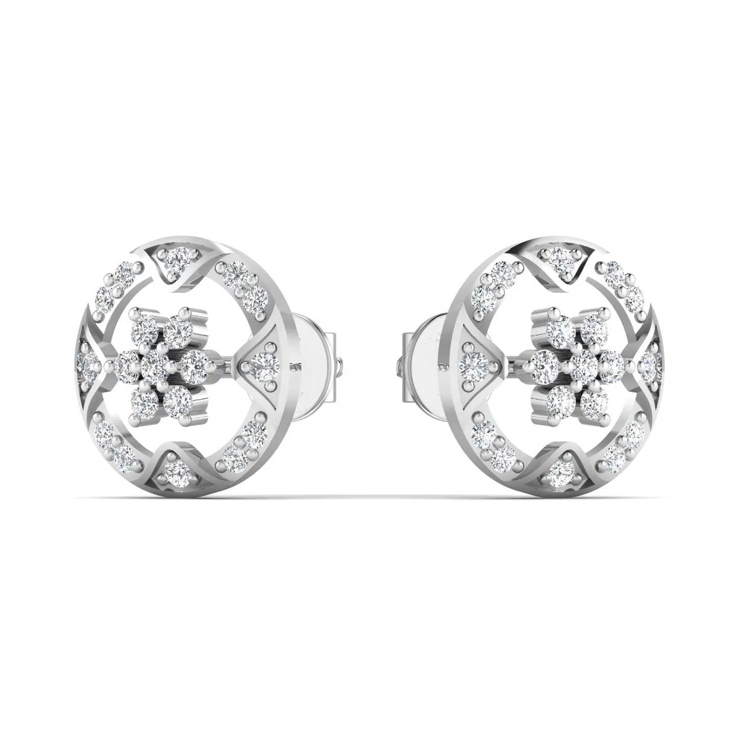 925 Silver Timeless Round Stud Earring