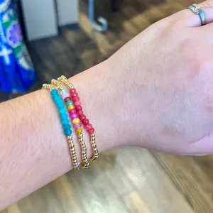 Abacus and Gold Beaded Bracelets