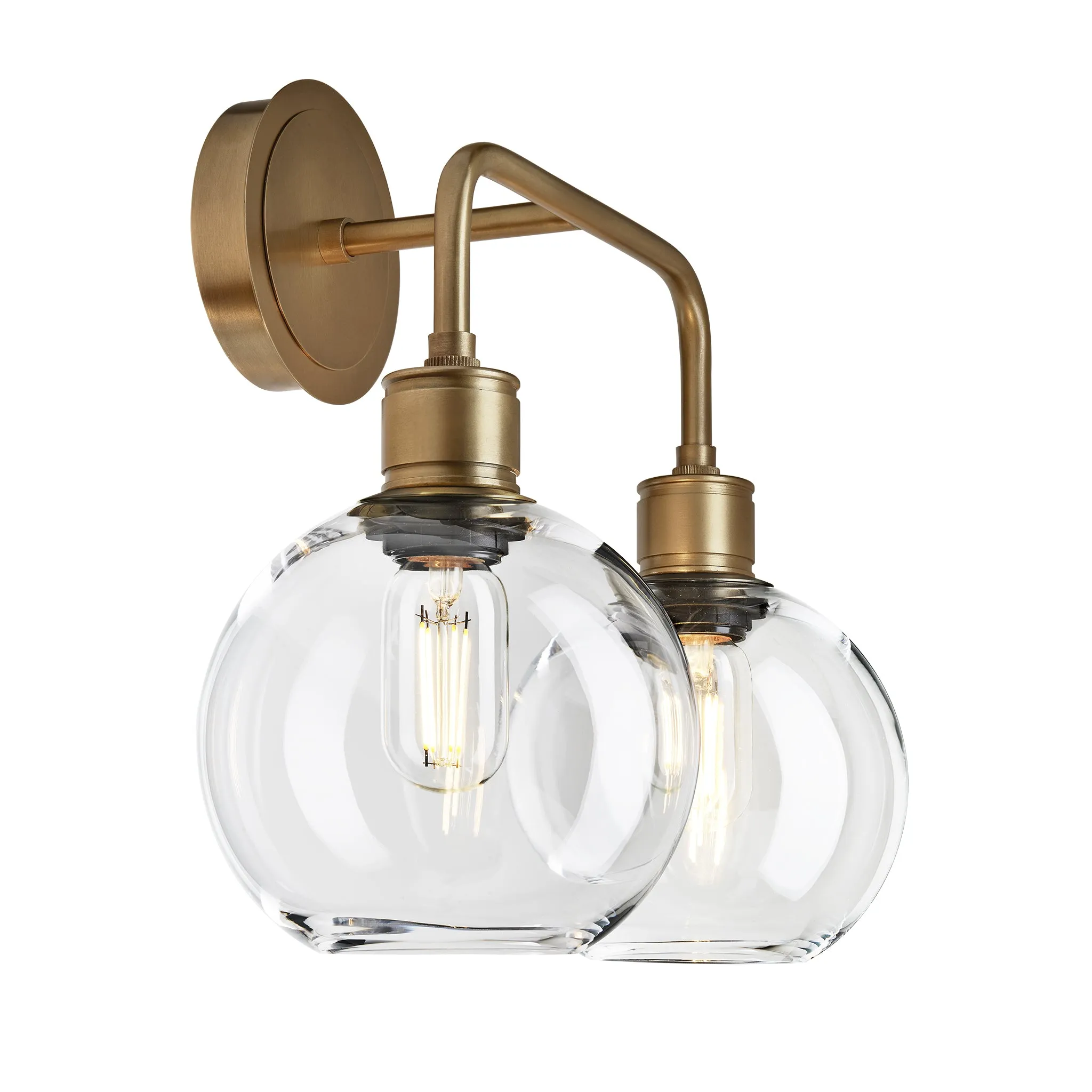 Albany Glass Globe Double Wall Light - 7 Inch - Clear