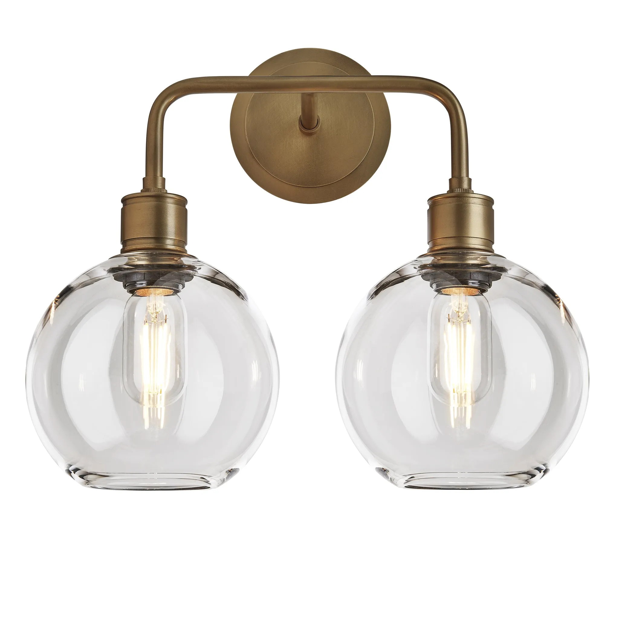 Albany Glass Globe Double Wall Light - 7 Inch - Clear