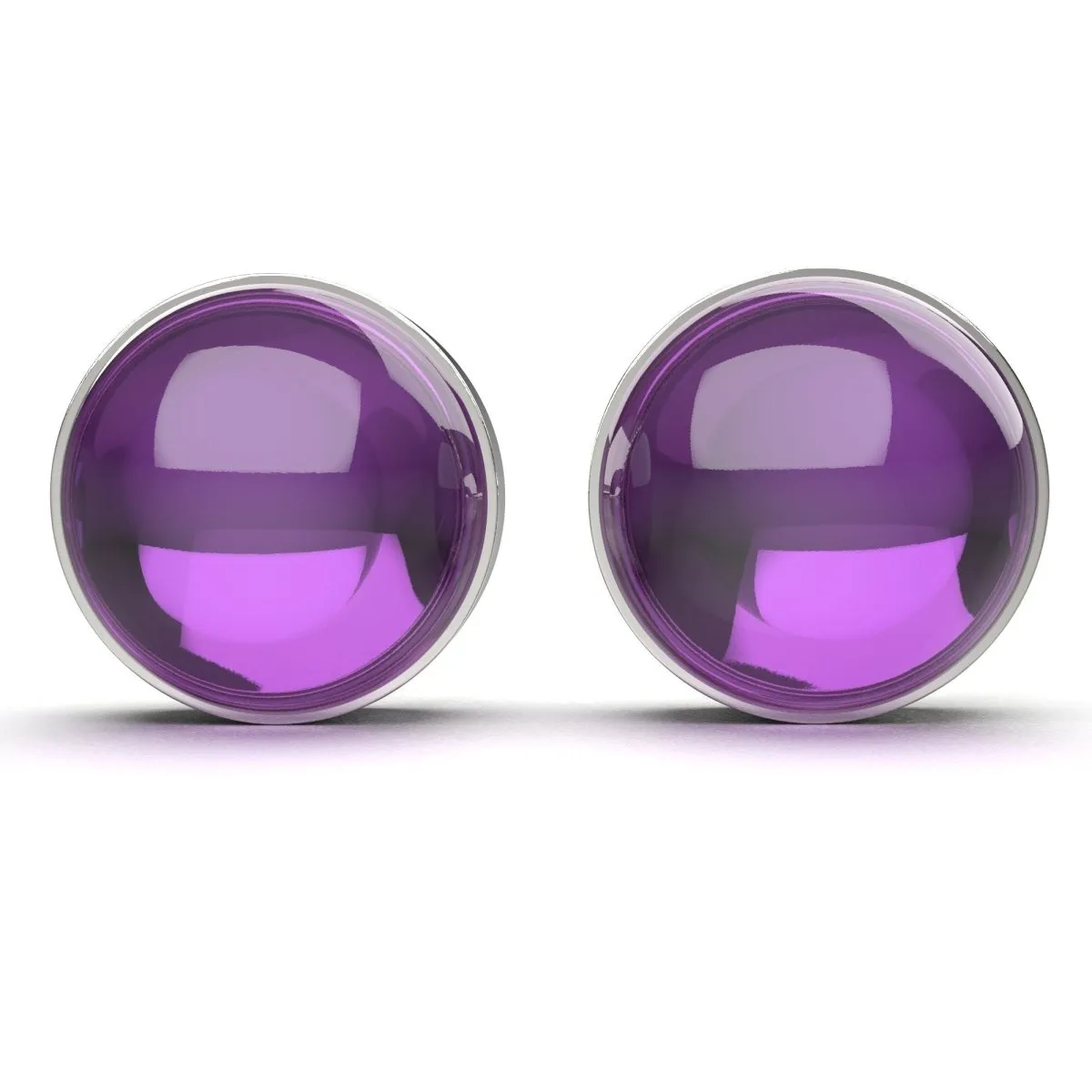 Amethyst Gemstone Stud Earrings