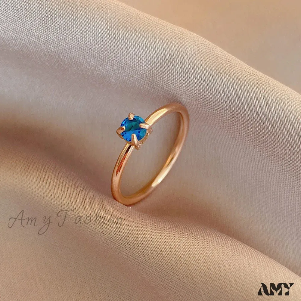 Amy Fashion - Shining Colorful Zircon Custom Closed Rings