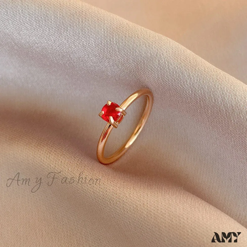 Amy Fashion - Shining Colorful Zircon Custom Closed Rings