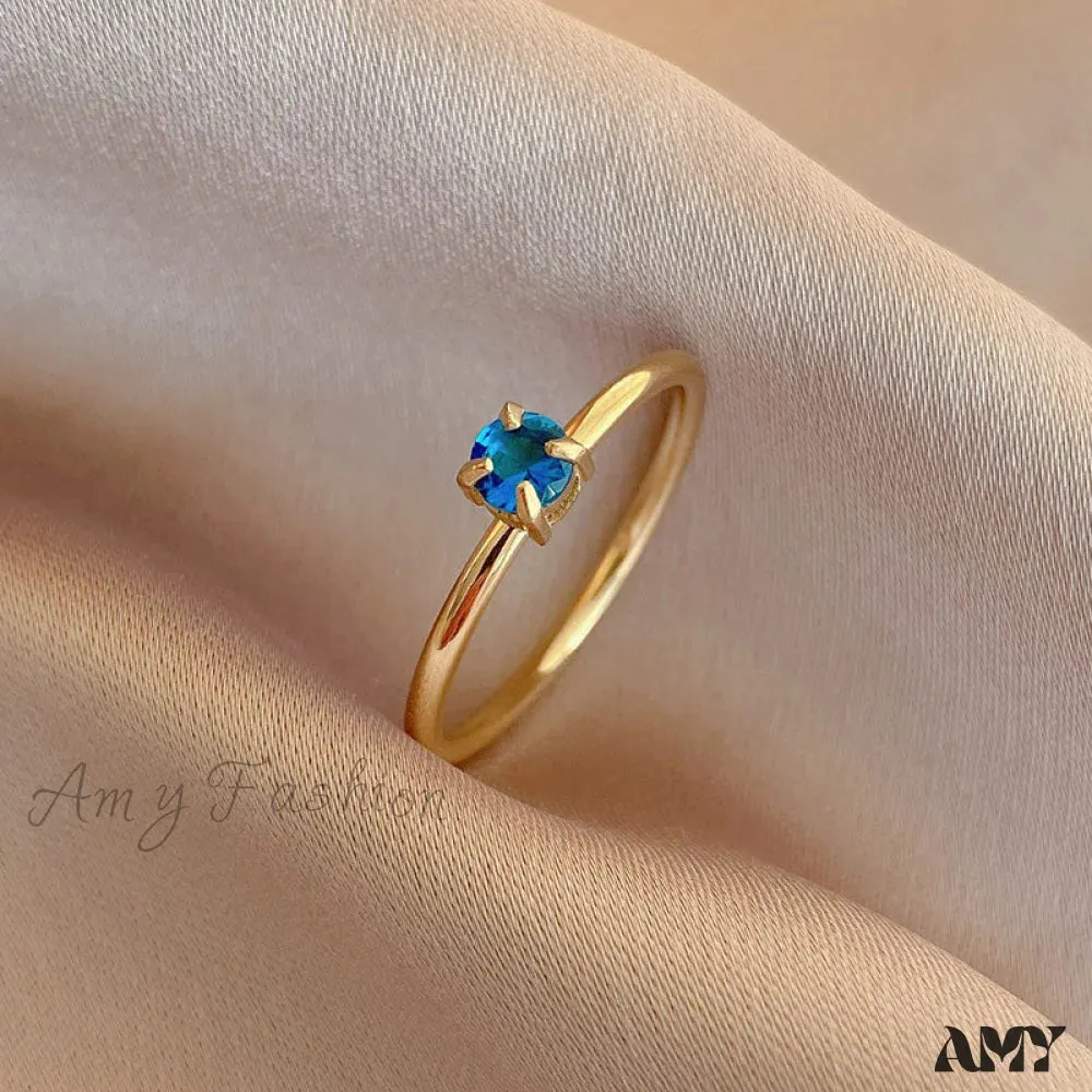 Amy Fashion - Shining Colorful Zircon Custom Closed Rings