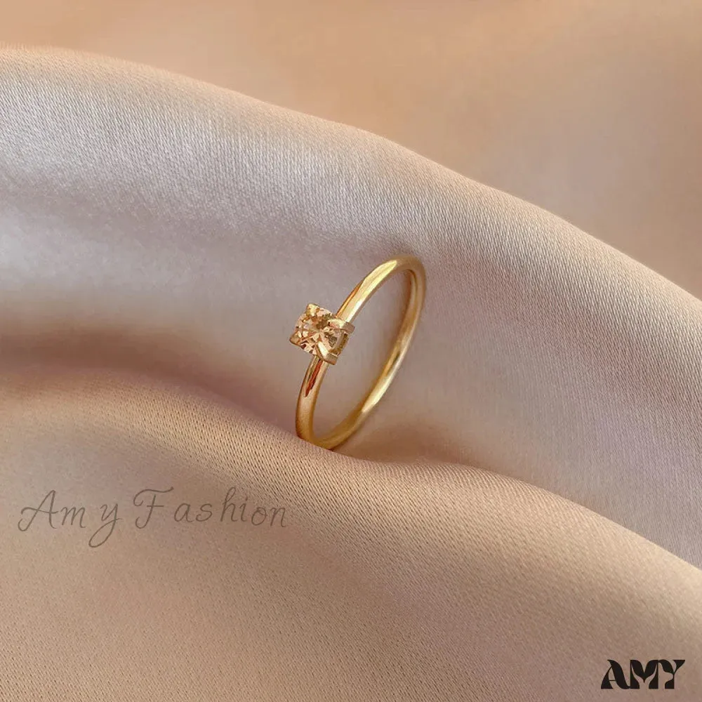 Amy Fashion - Shining Colorful Zircon Custom Closed Rings