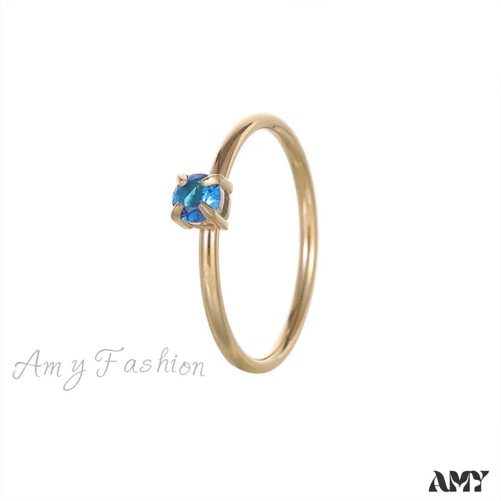 Amy Fashion - Shining Colorful Zircon Custom Closed Rings