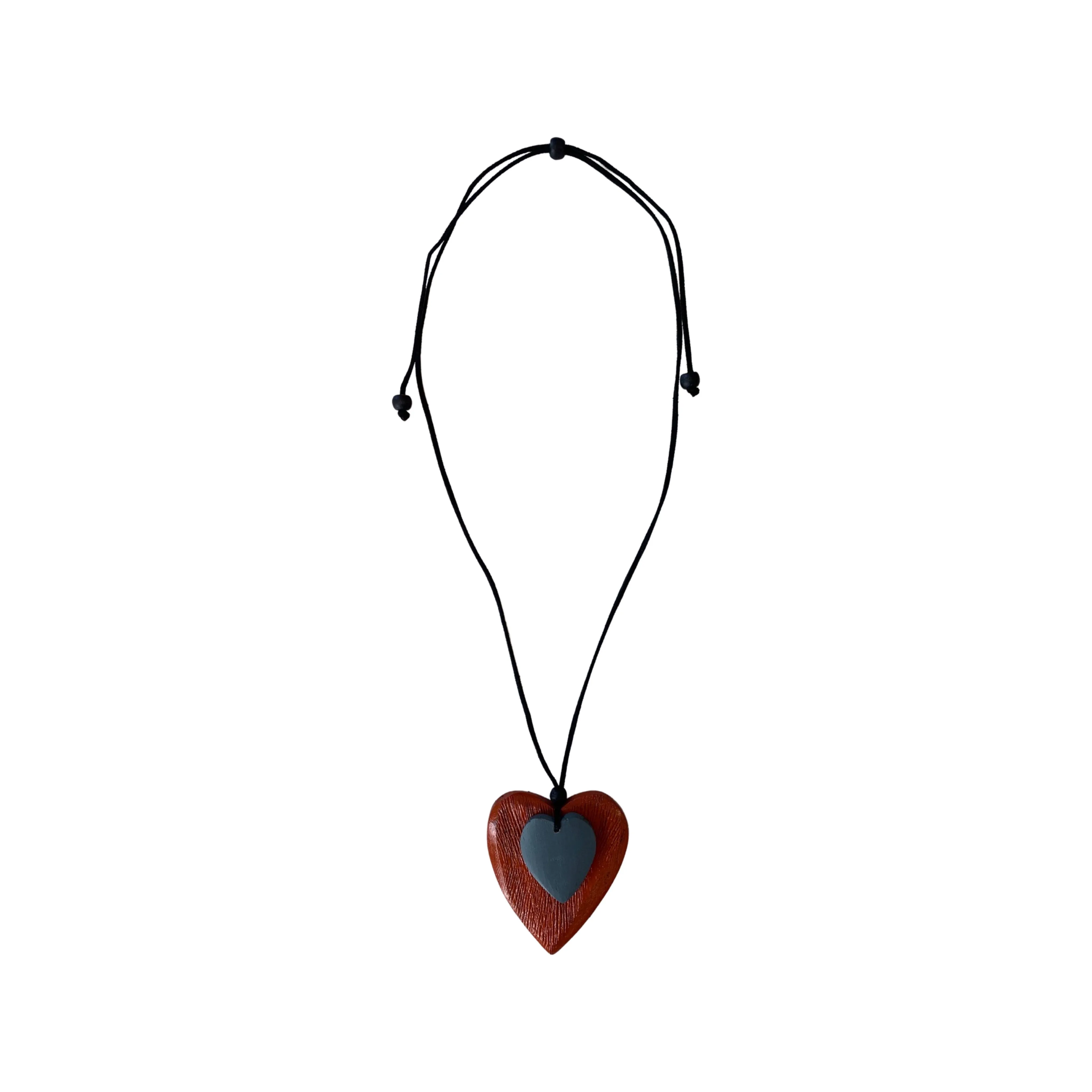 Amy Heart Necklace in Orange