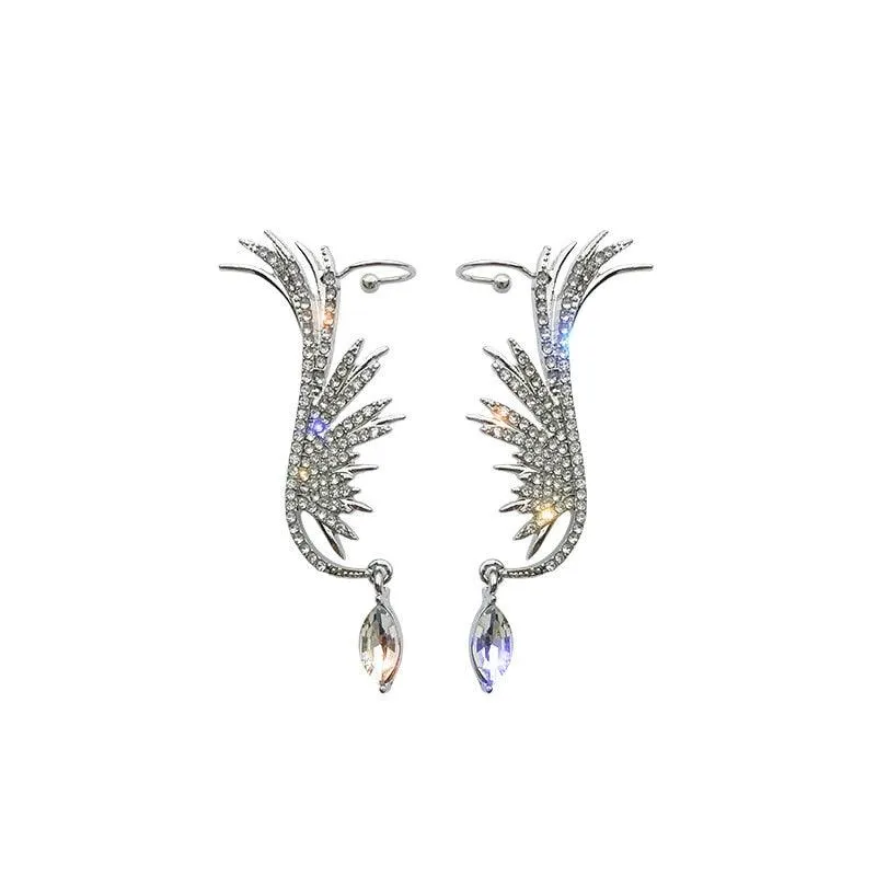 Angel Wing Rhinestone Earrings