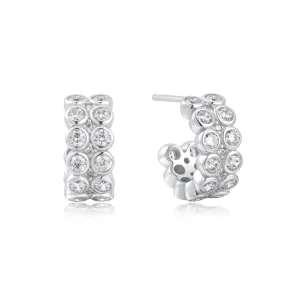 Ania Haie Silver CZ Double Row Studs