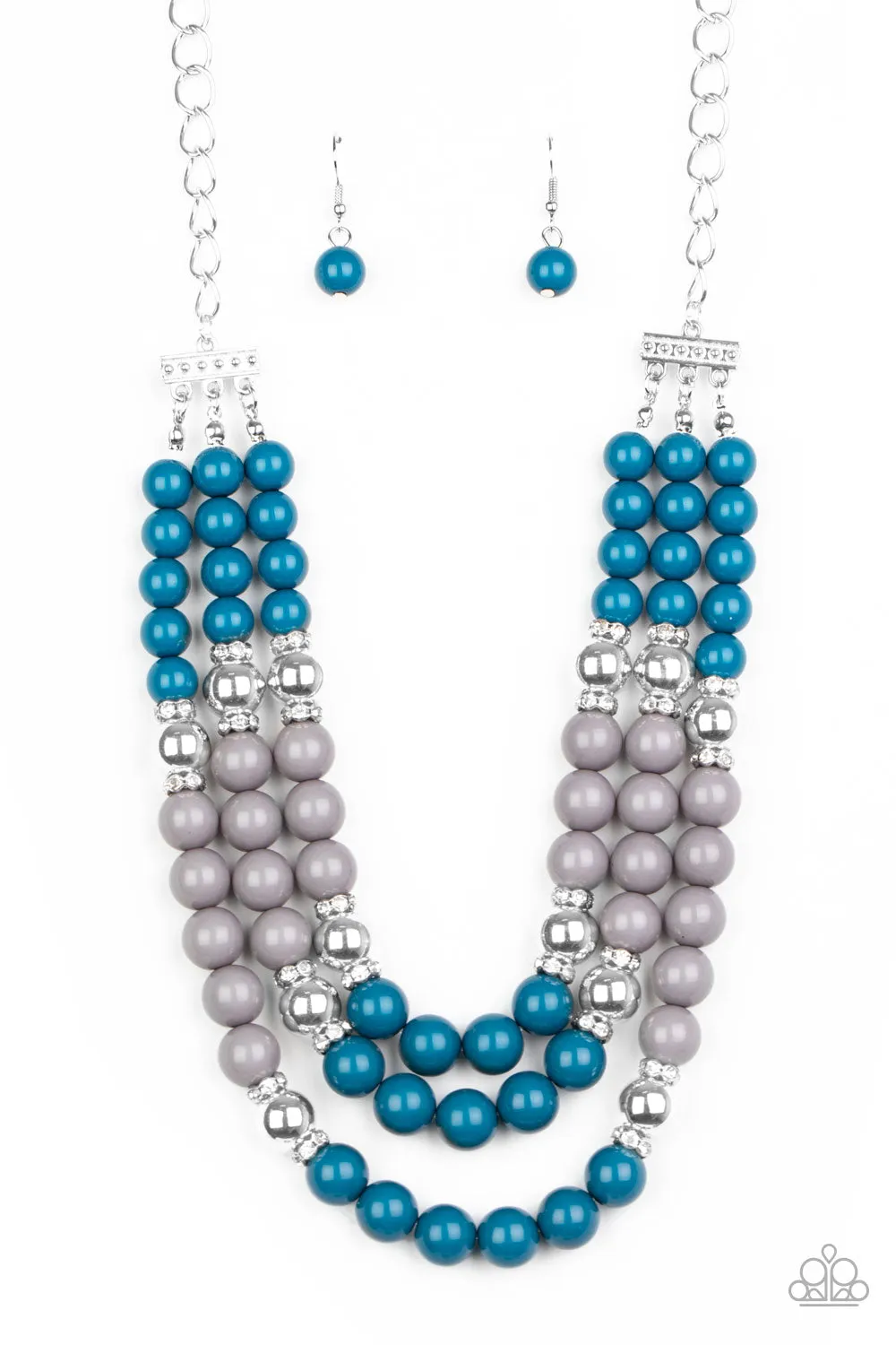 BEAD Your Own Drum - Blue Paparazzi Necklace