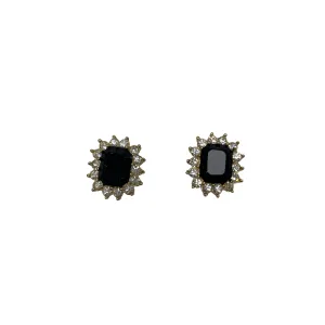 BLACK & GOLD EARRINGS STUD by CLOTHES MENTOR