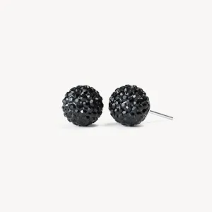 Black Sparkle Ball™ Stud Earrings