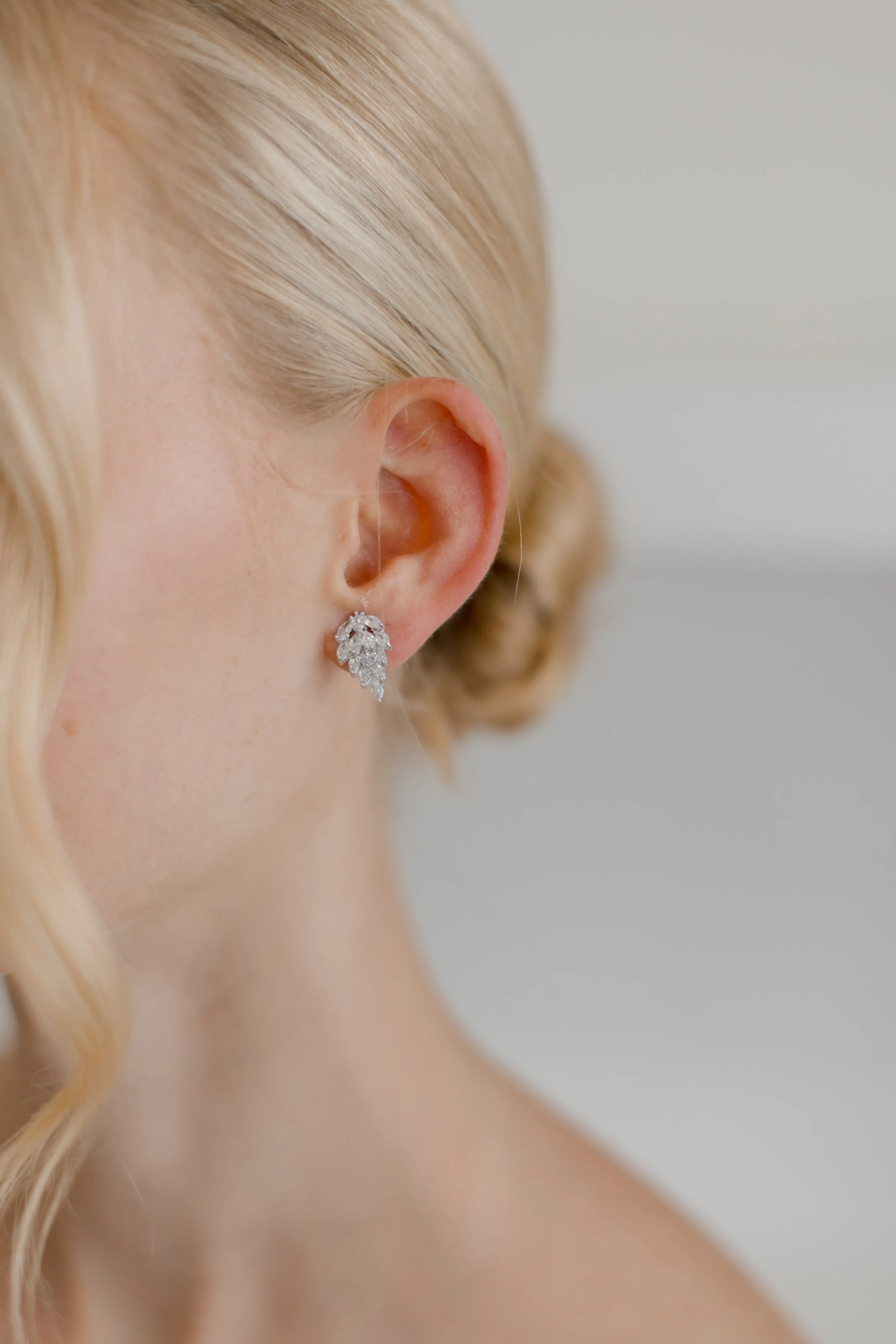 Blaire - Crystal Marquise Cluster Stud Bridal Earrings