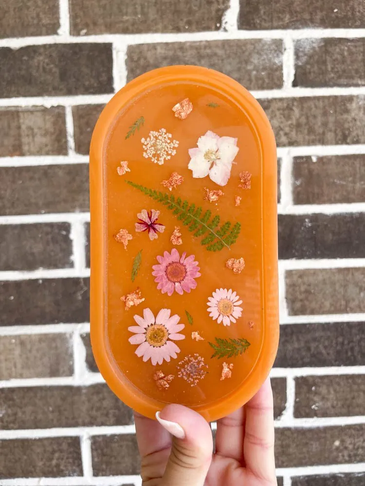 Boho Inspired Resin Floral Jewelry Tray