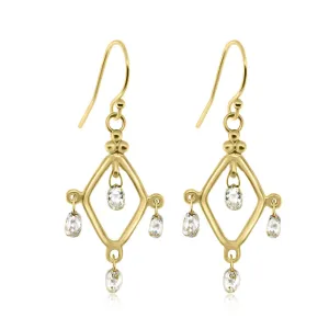 Briolette Diamond Chandelier Earrings