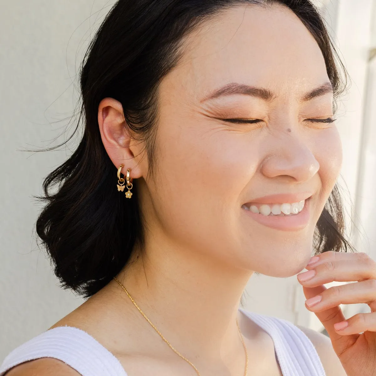 Butterfly Hoop Charm