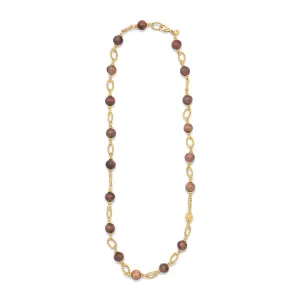 CAPUCINE DE WULF - EARTH GODDESS LINK NECKLACE WITH TEAK