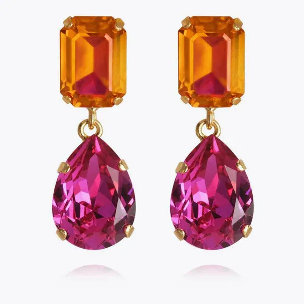 Caroline Svedbom Fuschia Lydia Short Earrings