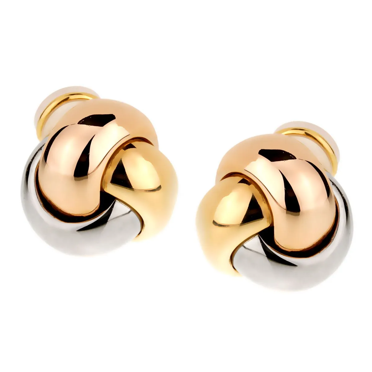 Cartier Trinity Love Knot Gold Earrings