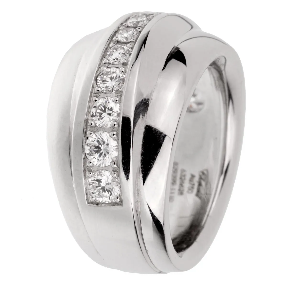 Chopard La Strada Diamond 18k White Gold Ring Sz 6