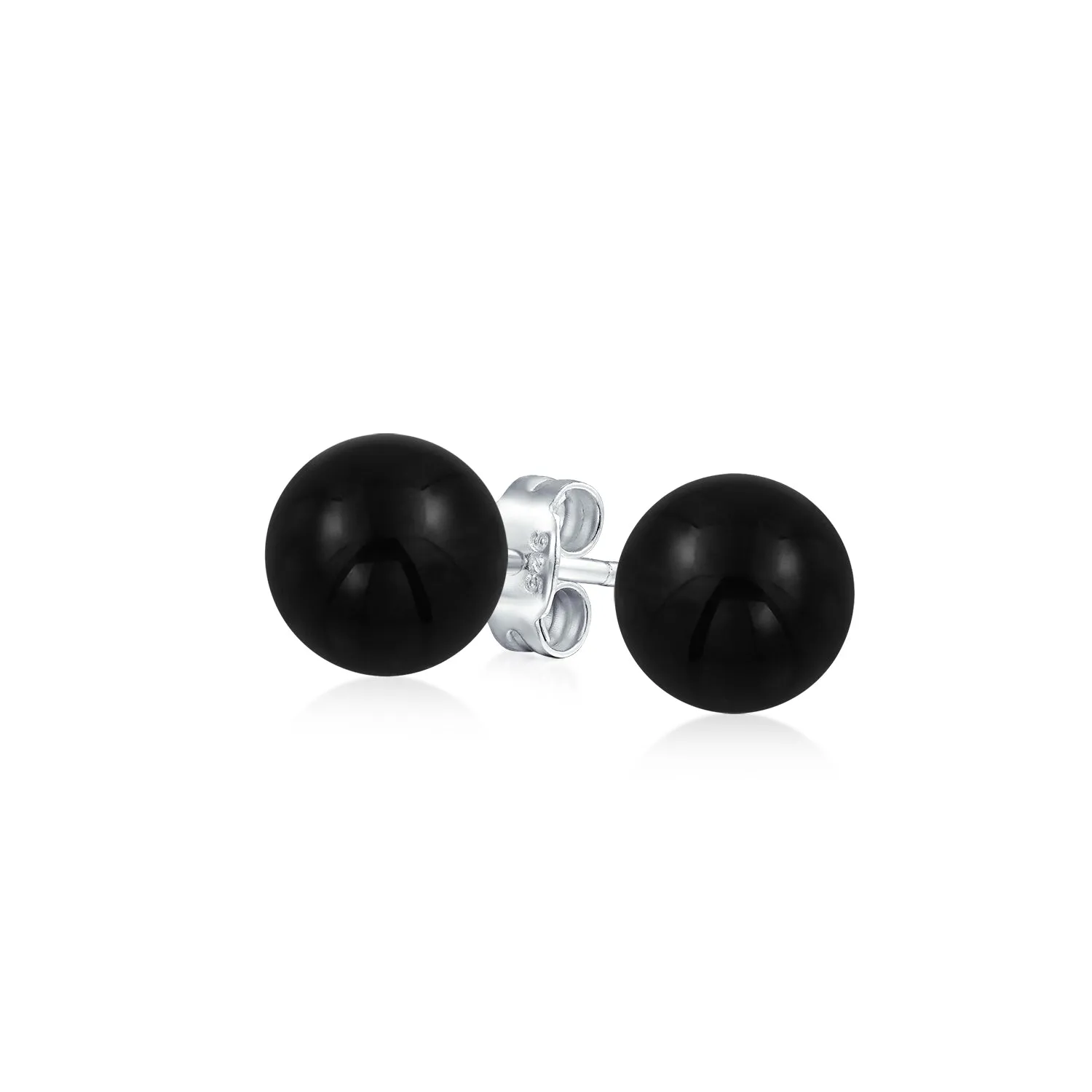 Classic 6MM Gemstone Drop Ball Earrings in  Sterling Silver Birthstone Options