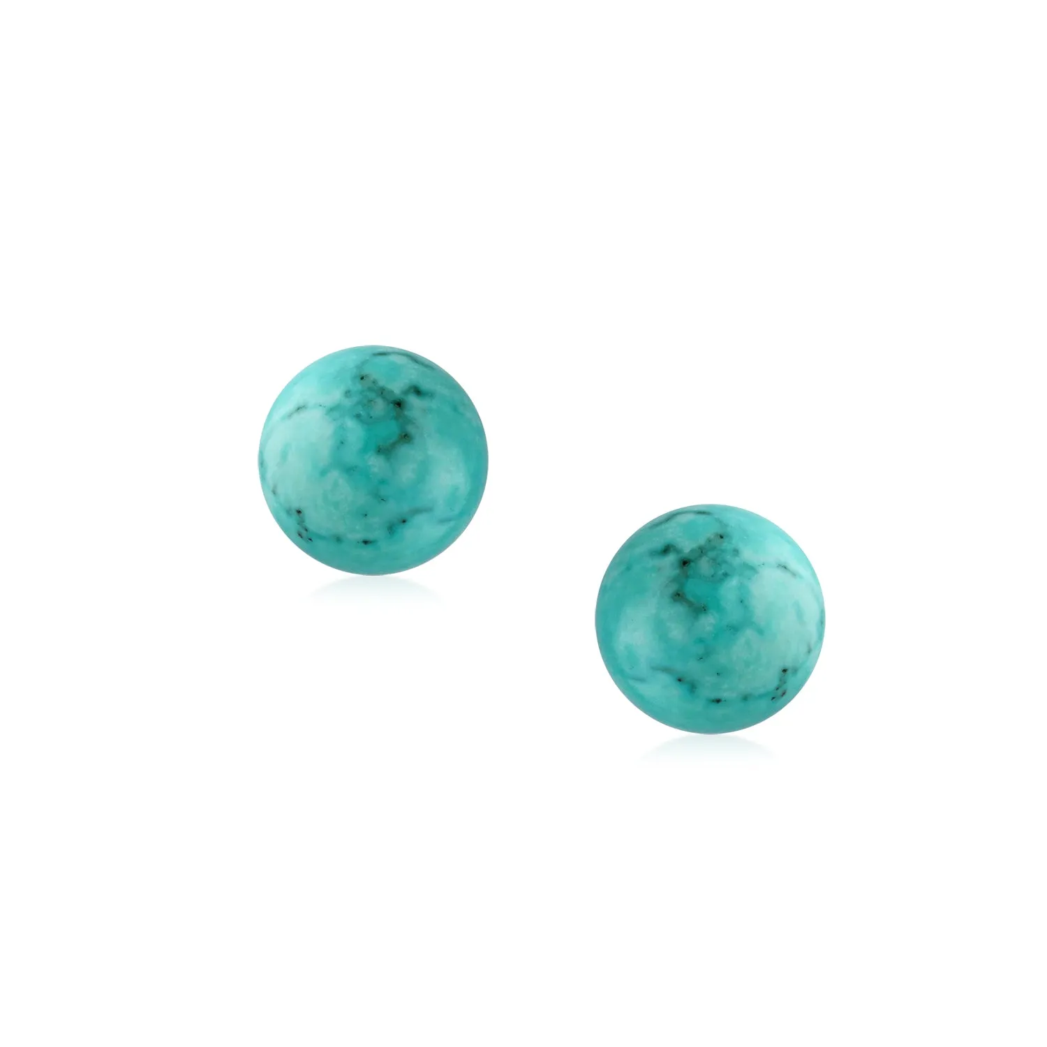 Classic 6MM Gemstone Drop Ball Earrings in  Sterling Silver Birthstone Options