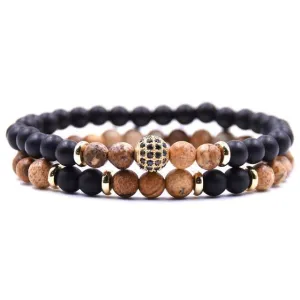 Classy Men Wooden Sub Zero Bracelet Set