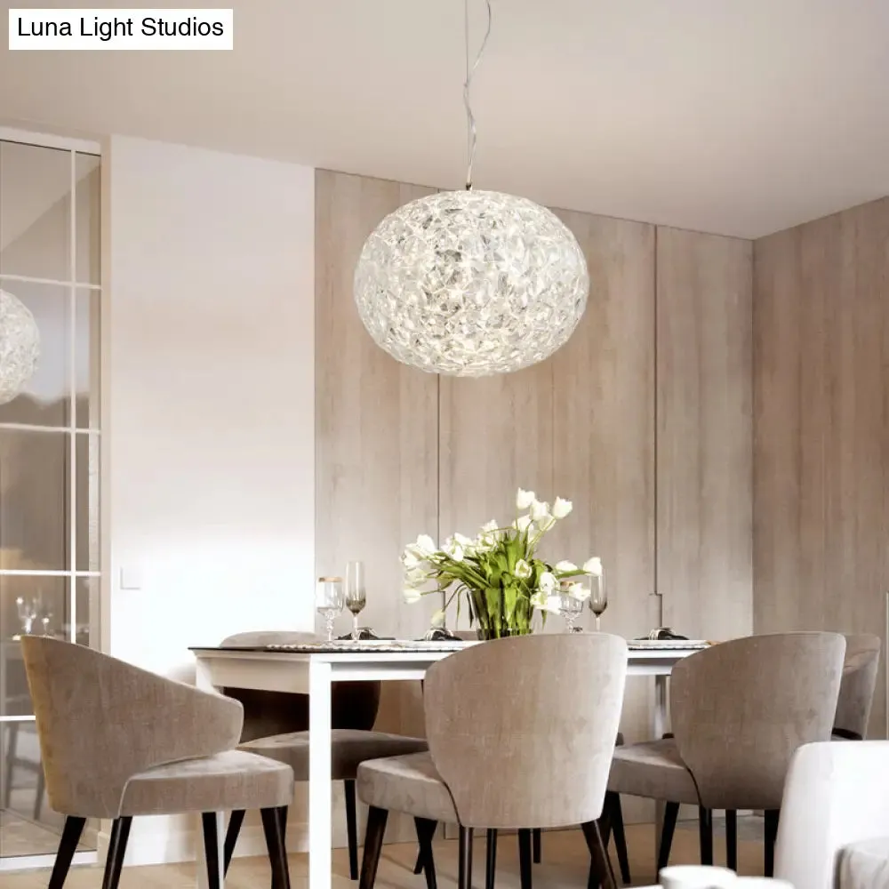 Contemporary Crystal LED Ceiling Light for Dining Room