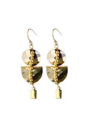 Duet Earrings - Pyrite