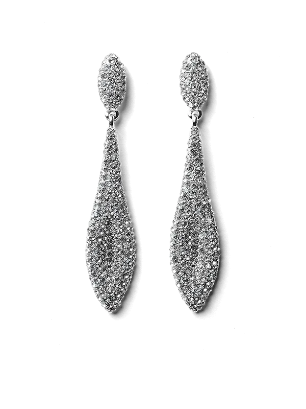 Edie Silver Crystal Earrings