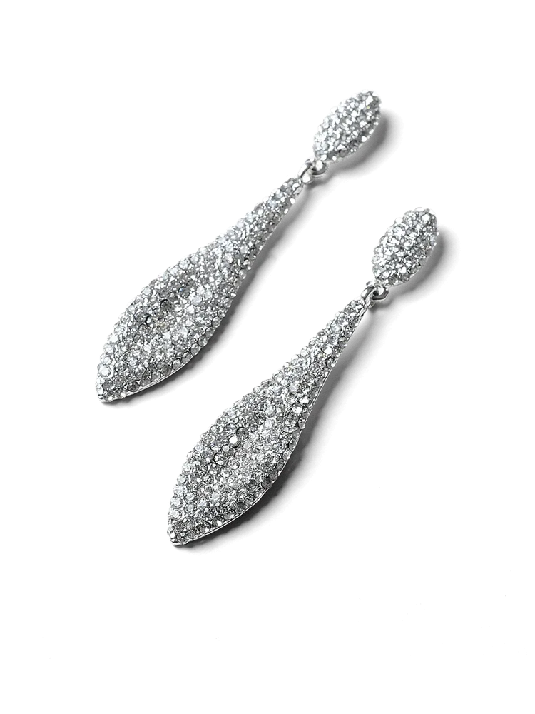 Edie Silver Crystal Earrings