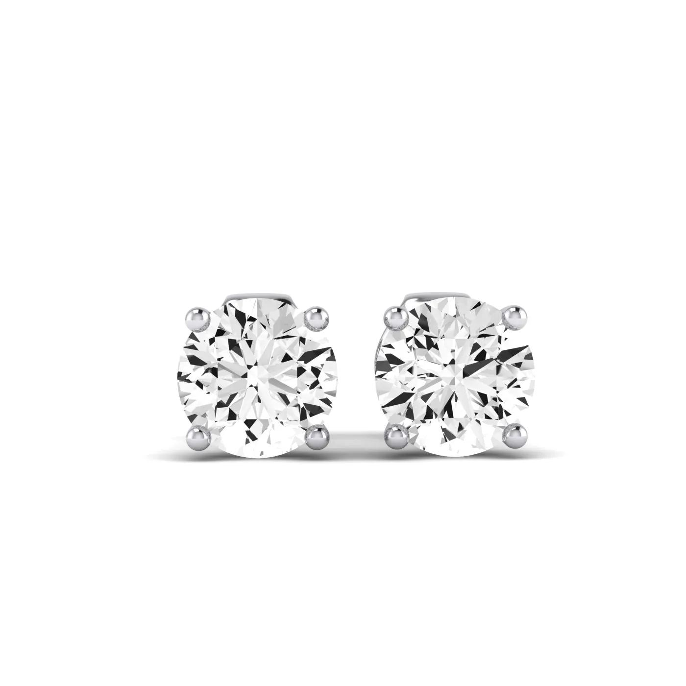 Elowen Round Cut Lab Diamond Stud Earrings