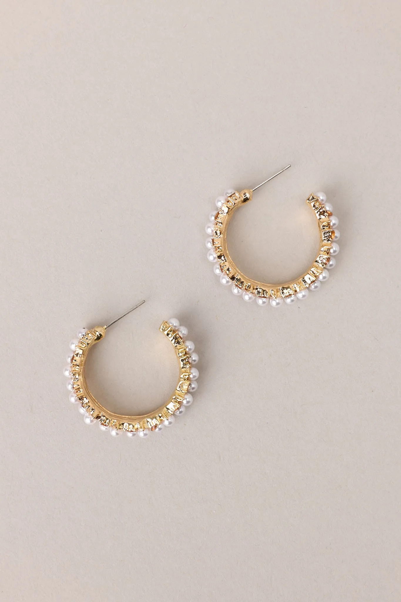 Ethereal Essence Pearl Hoop Earrings