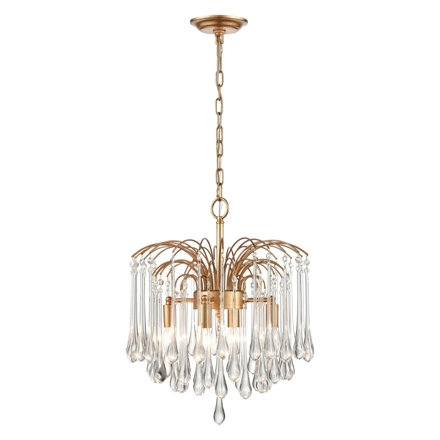 Four Light Pendant from the Viola Park Collection in Clear Finish by ELK Home