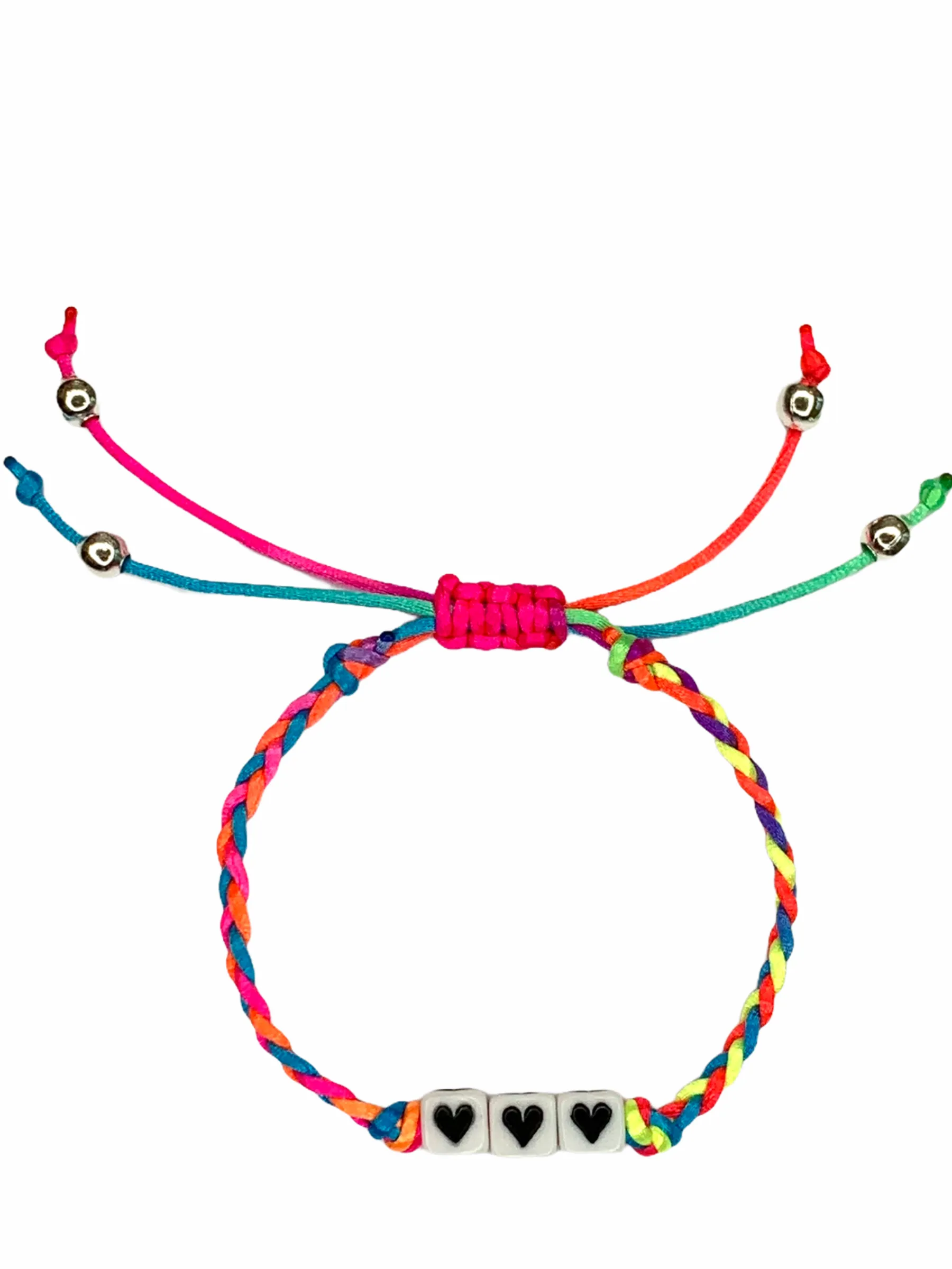 Friendship Bracelet - Triple Heart Bright