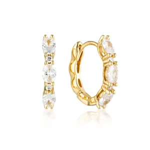 Georgini Aurora Gold Plated Sterling Silver Glimmer Hoop Earrings