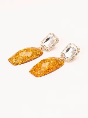 Glittering Drop Earrings