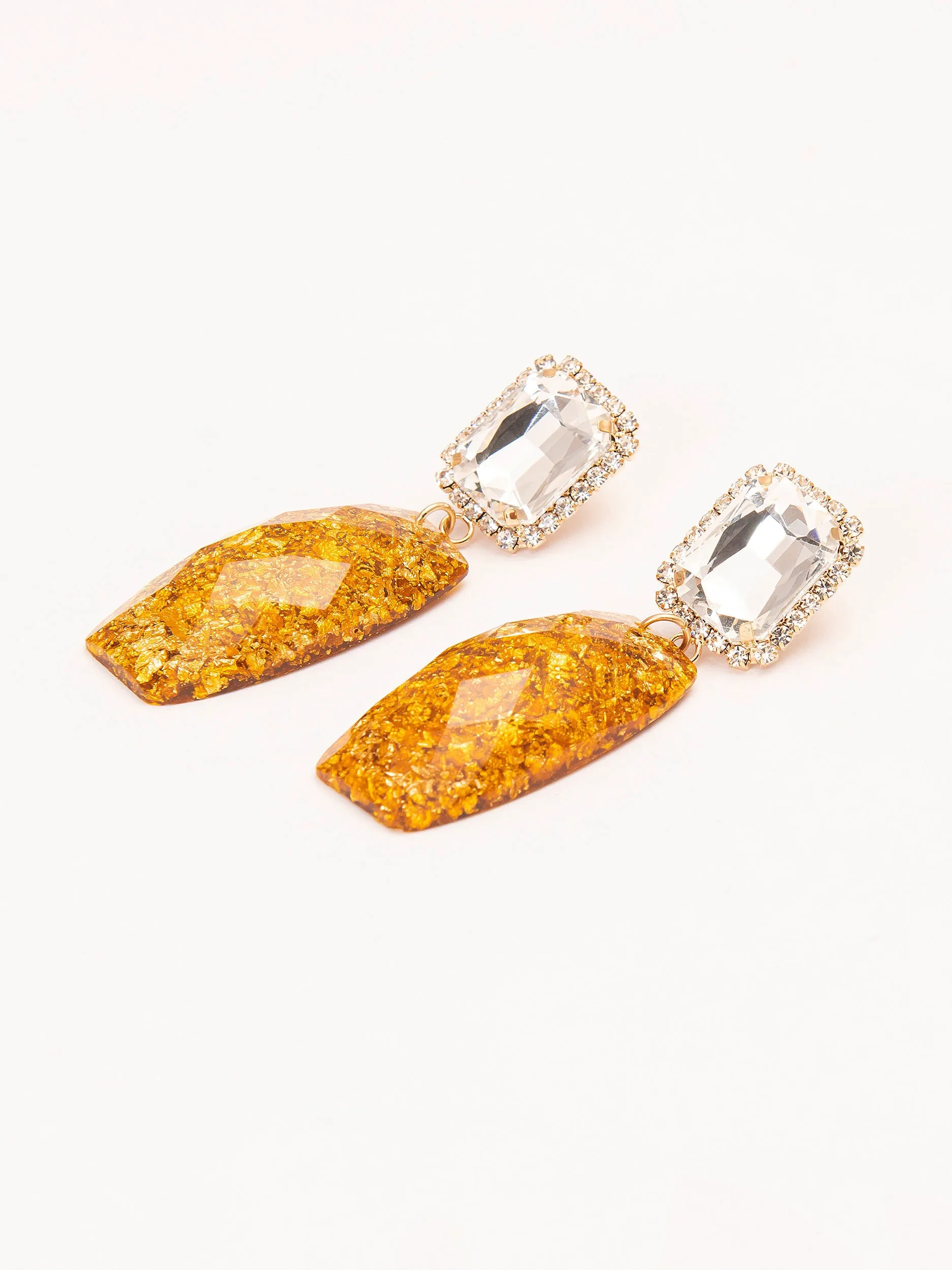 Glittering Drop Earrings