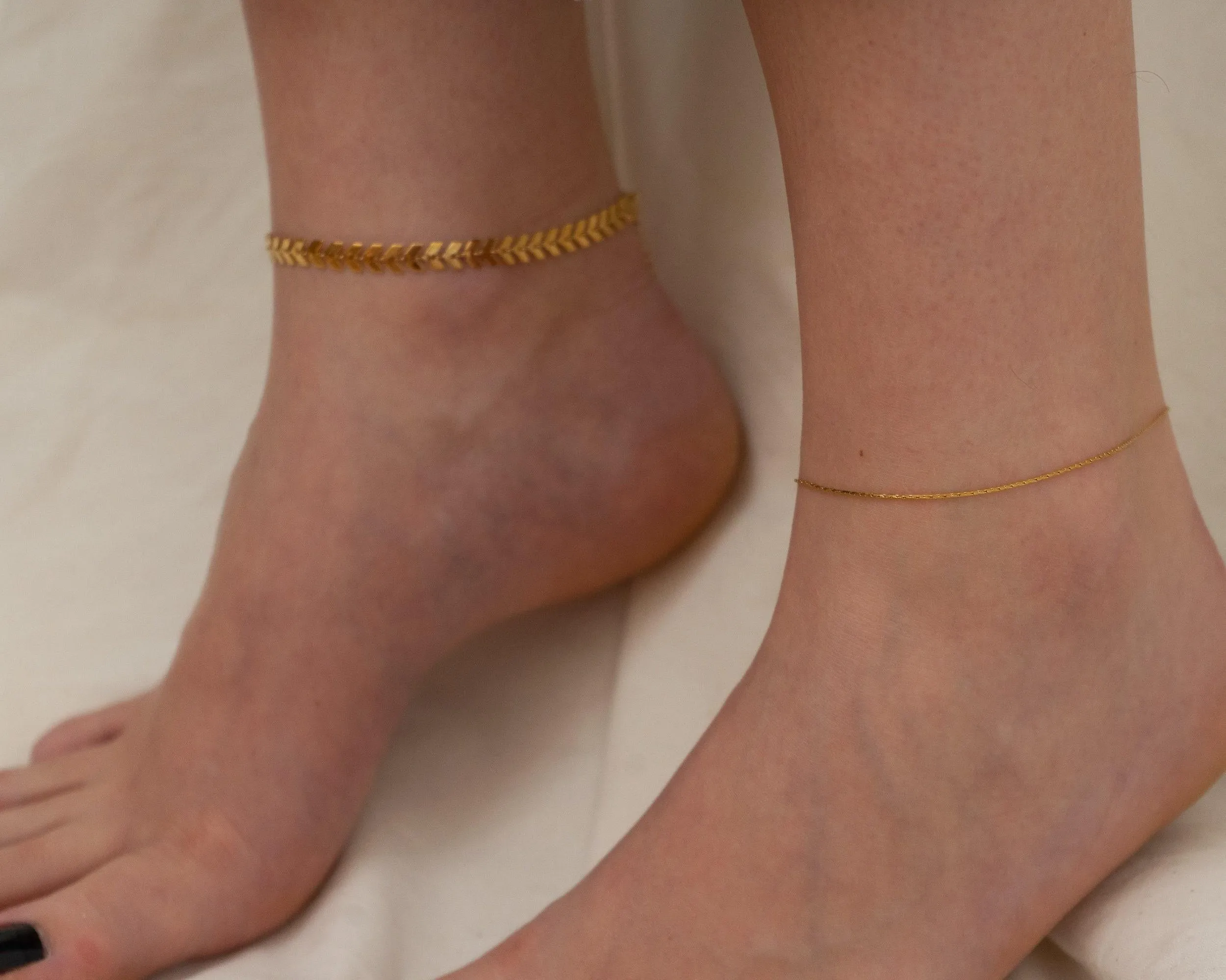 Gold Cobra Chain Anklet