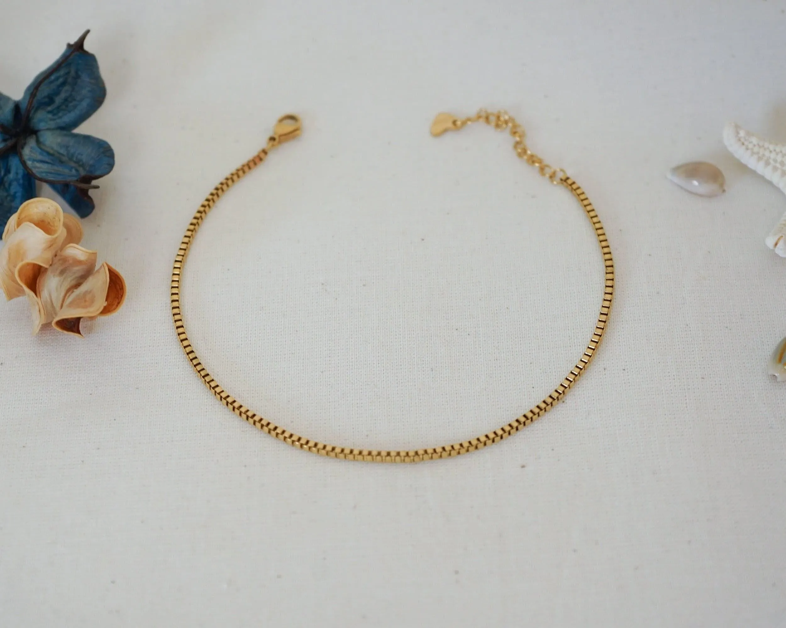 Gold Cobra Chain Anklet