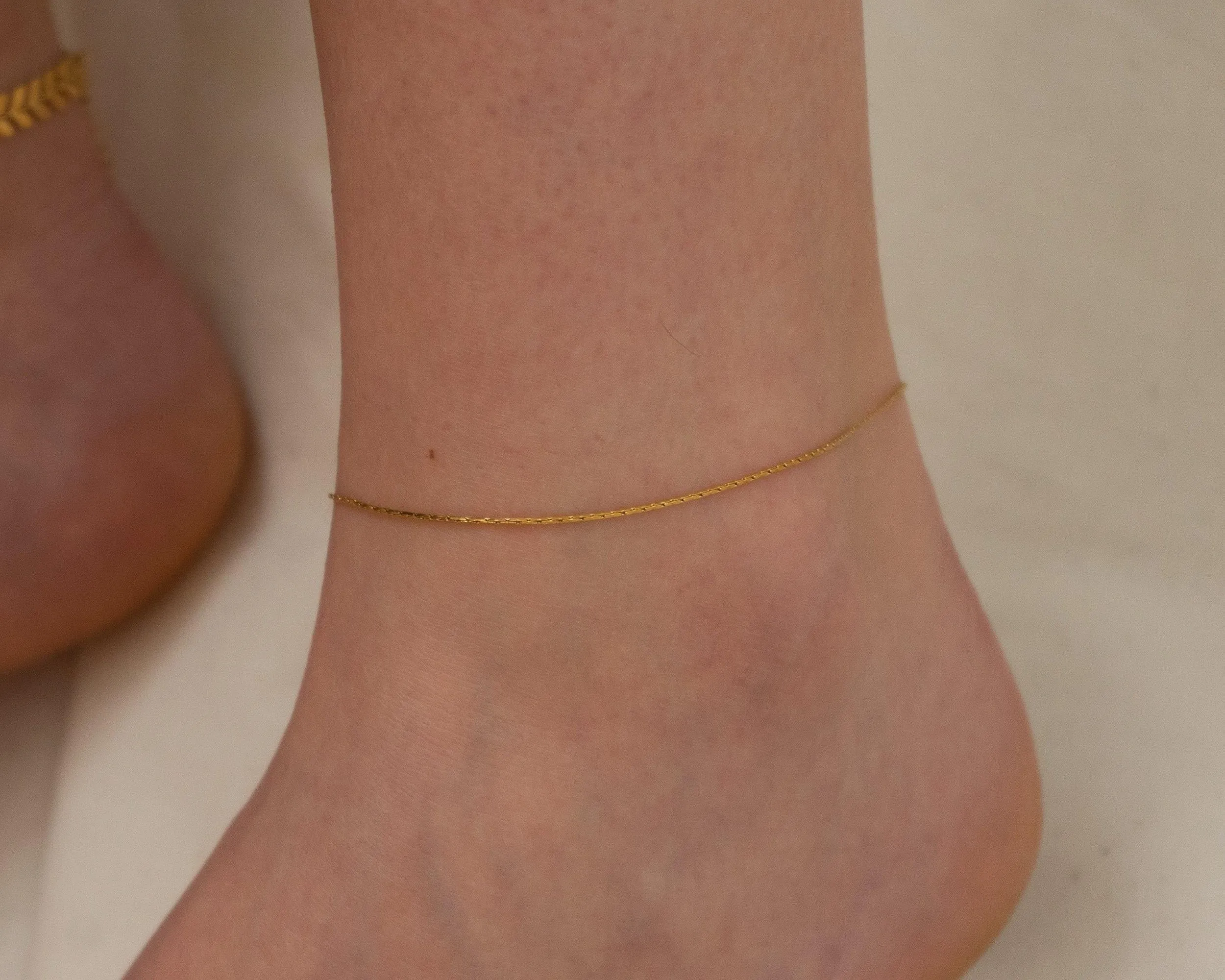 Gold Cobra Chain Anklet