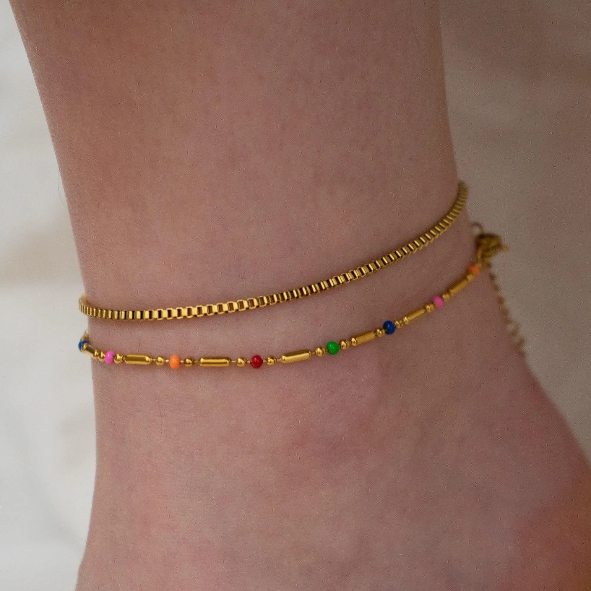 Gold Cobra Chain Anklet