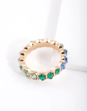 Gold Ombre Stone Band Ring