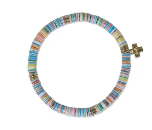 Grace Multi Mix Sequin Stretch Bracelet Turquoise