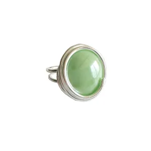 Infinity Glass Ring - Pistachio