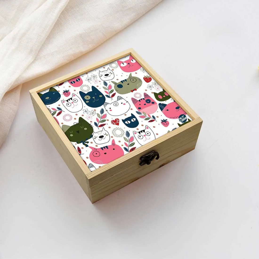 Jewellery Box Makepup Organizer -  Cat Face