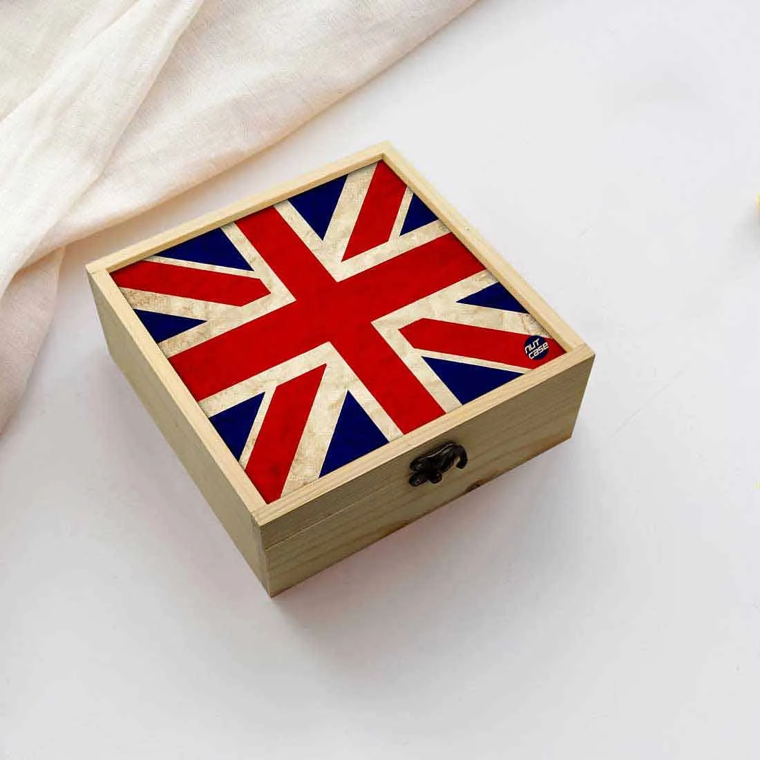 Jewellery Box Makepup Organizer -  Vintage Uk Flag